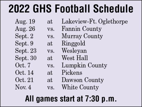 2022 GHS Football Schedule