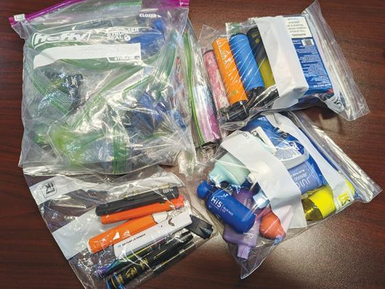 Above are 52 vaping devices and cartridges that have been confiscated from Gilmer High and the Mountain Innovation Program since classes resumed in August. 