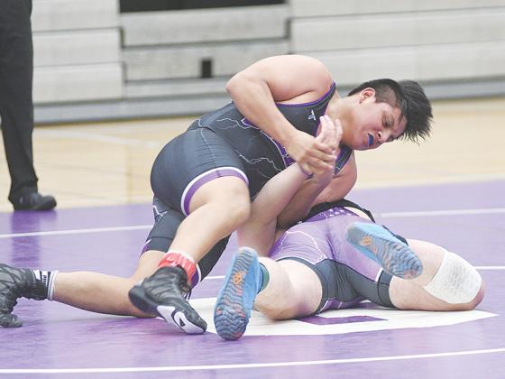 Gilmer senior Diego Jacinto was undefeated at the Blackbeard Duals to help the Bobcats finish with a 4-1 record.