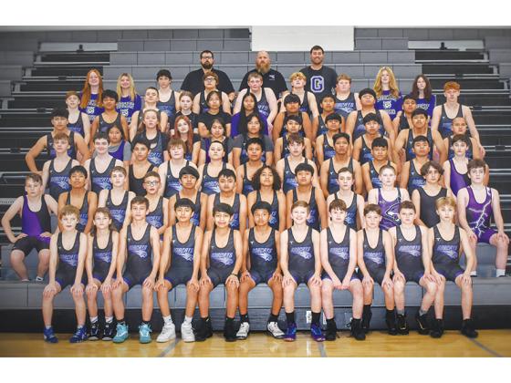 Above are Clear Creek wrestlers, coaches and managers who helped the Bobcats earn a Mountain League duals championship ahead of being crowned co-champions of the traditional tournament Dec. 9-10.