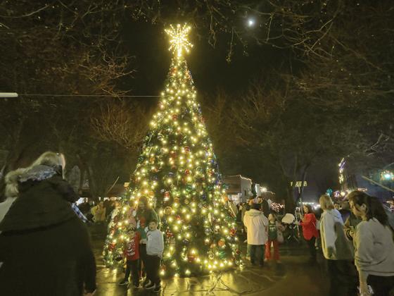 The official lighting of the Christmas tree in the center of the Roundabout is an annual tradition at Light Up Ellijay