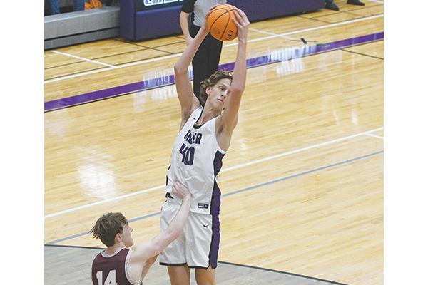 Gilmer’s Jackson McVey pulls down a rebound, and he scored 45 points in the Bobcats’ win over Sonoraville last Tuesday.