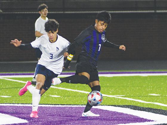 Gilmer’s Domingo Lucas Velasquez (7) scored a 40-yard goal in the Bobcats’ win over Lumpkin County last Tuesday.