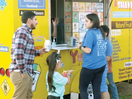 Raspados Celeste was among the Gilmer County eateries participating in the first Food Truck Tuesday at River Park.