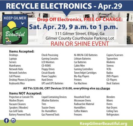 Keep Gilmer Beautiful Recycling Event