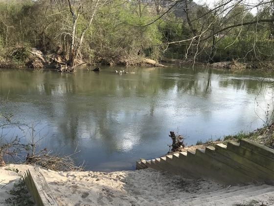 Coosawattee River access ramp at Ellijay River Park