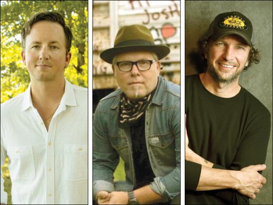 From left, Chase McGill, Danny Myrick and Brandon Kinney are among the Nashville singer/songwriters scheduled to perform at the first Ellijay Songwriters Festival. The three have written hit songs for such country music artists as Luke Bryan, Jason Aldean and Lonestar.