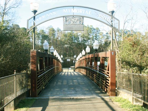 The Veterans Memorial Bridge and Garden at River Park will host a community Memorial Day service Monday, May 29. 