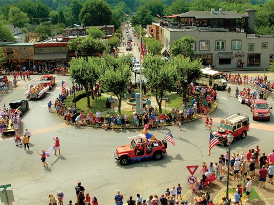 A birds eye view of the July 4th Parade. (Photo by Robert Ferguson)