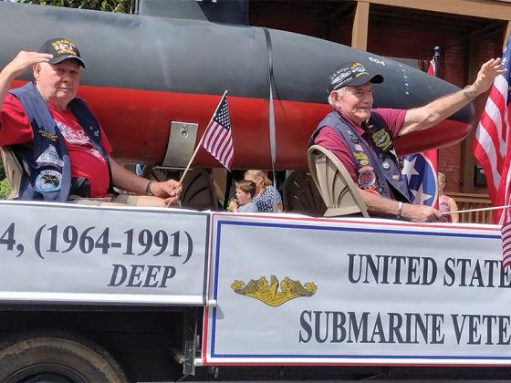 Gilmer County's submariner vets are always present and accounted for in the Fourth of July parade. Photo by Mark Millican