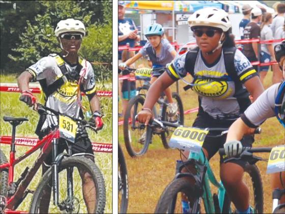From left are, Lazarus Alonso and Lucy Nell Alonso, who represented North Georgia Christian Academy at its inaugural race Sept. 9 in Milledgeville.
