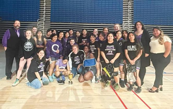 Gilmer High’s girls wrestlers and coaches ended the dual season with another fourth place finish at state.