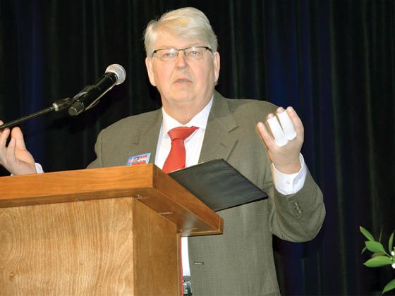 Brian Pritchard at the Fannin County Republican Party Valentine’s Day Banquet Feb. 3.