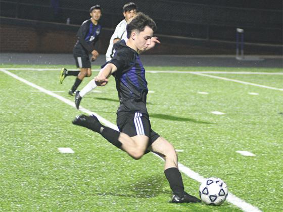 Gilmer High School junior Liam Engel takes a shot for the Bobcats earlier this season. 