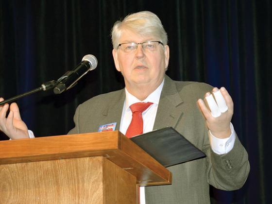 Brian Pritchard at the Fannin County Republican Party Valentine’s Day Banquet Feb. 3.