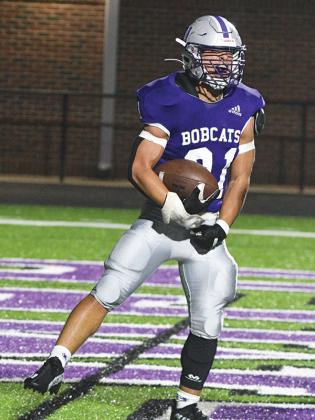 Gilmer’s Aspen Hataway excelled at three sports for the Bobcats and will continue playing football at Rochester Community and Technical College in Minnesota this fall.