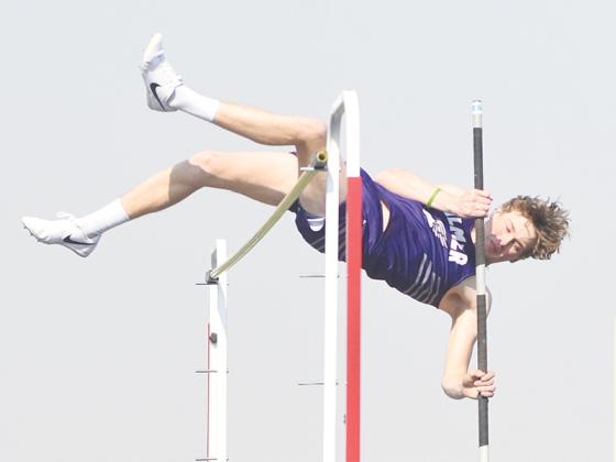 Senior John Keener placed third in the pole vault.