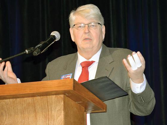 Brian Pritchard at the Fannin County Republican Party Valentine’s Day Banquet Feb. 3.