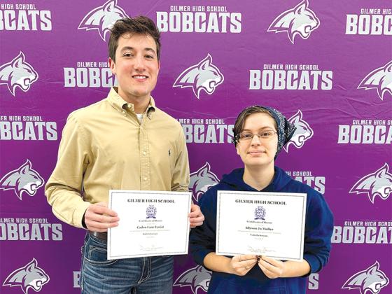 The Gilmer High School Class of 2024 valedictorian and star student is Allyson Muller. Caden Farist earned salutatorian. Commencement exercises are scheduled for Friday, May 24, at 7 p.m. at Huff-Mosley Memorial Stadium. Gates will be open at 5:30 p.m.