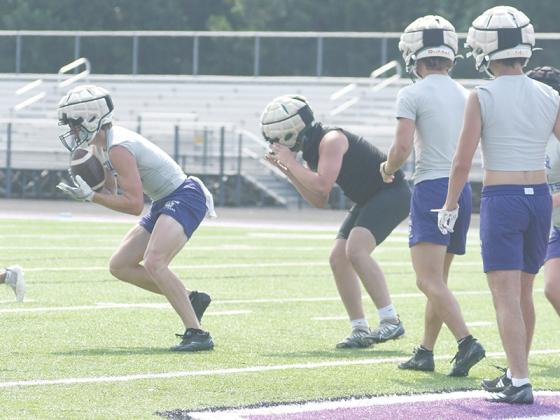 Safety Grant Ballew intercepts an Indian pass on the goal line.