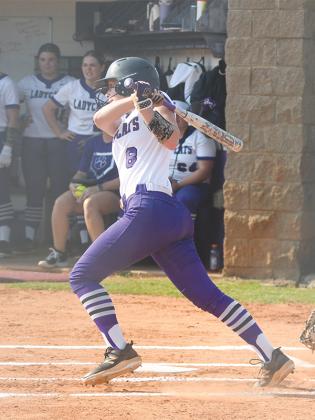 Gilmer sophomore Jaylee McDaniel had three hits versus Gordon Central last Monday and was a triple.