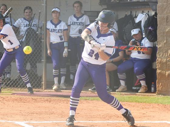 Gilmer sophomore Sarah Dale knocked in three runs versus Murray County last Thursday.