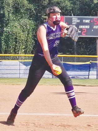 Clear Creek’s Braley Stewart struck out six Fannin County Rebels and drove in seven runs.