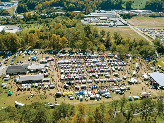 An overhead view shows the 2024 Georgia Apple Festival unfolding. (Gilmer Chamber photo)
