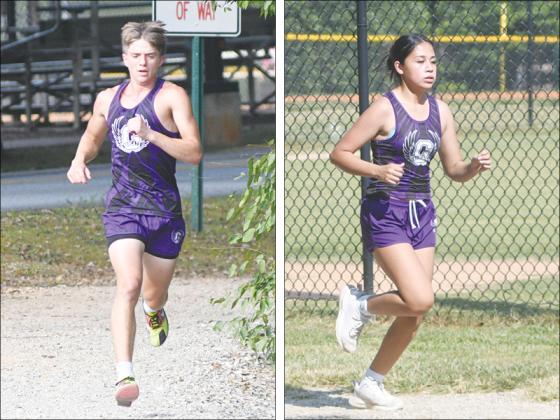 Gilmer Bobcat Dawson Richard and Lady Cat Jennifer Garcia helped their respective teams to third and second place finishes at last week’s region meet.