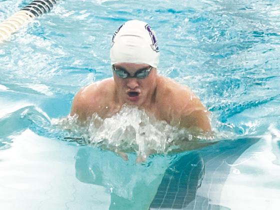Gilmer Bobcat Cheyne Smith placed fourth in both the 50-yard freestyle and 100-yard butterfly last Saturday.