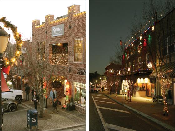 River Street and the south side of the Ellijay square, and all of downtown, are dazzling with or without a Christmas festival and are drawing hundreds of tourists every day.