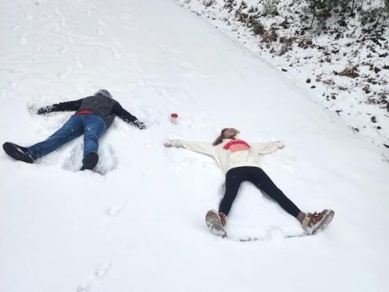 The Farkash family stayed in the Coosawattee River Resort over the weekend, visiting from Jackson County, Florida. Madison, 13, and Mason, 11, got to play in the snow for the first time.