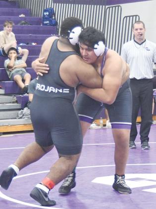 GHS junior Denny Ramirez (right) was the heavyweight champion at the Burnt Mountain Classic.
