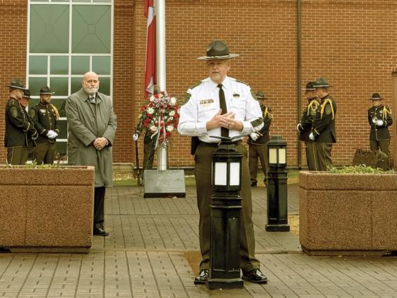 Sheriff Stacy Nicholson speaks in Deputy Dickey’s honor, 29 years after he was killed in the line of duty.