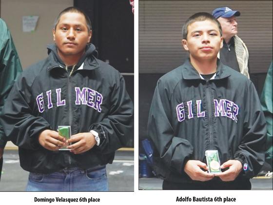 Domingo Velasquez 6th place, Adolfo Bautista 6th place
