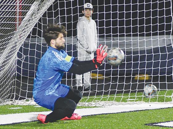 Gilmer High senior goalkeeper Talyn Curtis made 10 saves last week to help hold Bobcat opponents scoreless.