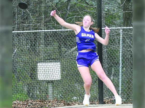 Gilmer High’s Lilyan Cook won the discus throw last week with a mark of 102’ 2”.