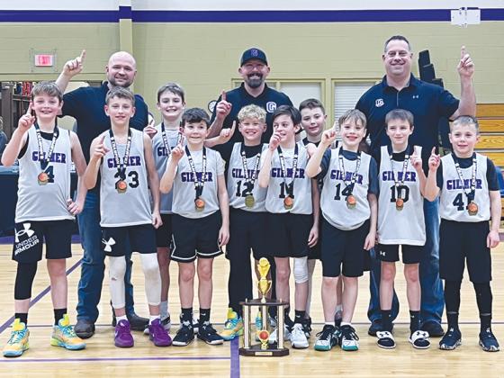 The 10-under Gilmer Bobcats won their third straight District 7 basketball title last week with tournament victories  over Oglethorpe (35-21), Fannin County (37-24), Commerce (43-30) and Lumpkin County (34-11). The state tournament is up next, and the Bobcats are looking to bring home the championship after placing second and third the past two seasons.