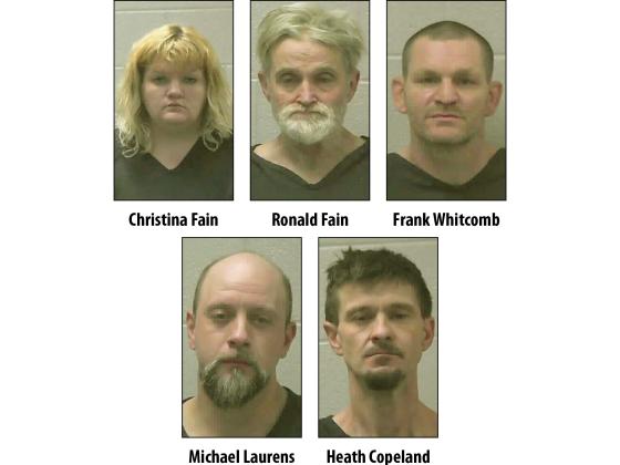 Five Coosawattee River Resort residents arrested and charged with burglary. (Courtesy of Gilmer County Sheriff’s Office)