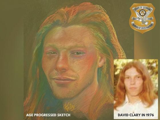 Age progressed sketch of homicide victim David Clary at the time of his death in 1986.
