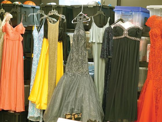 More than 200 prom dresses, 50+ men’s suit jackets, shoes, jewelry and other accessories were donated to Kiwanis Club’s “Project Prom.”