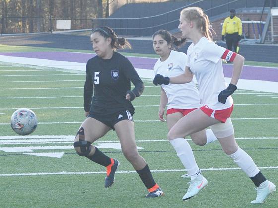 Gilmer High’s Angelica Castaneda  scored a goal and assisted another in the Lady Cats’ 6-2 win over LaFayette last Thursday to wrap up region play.