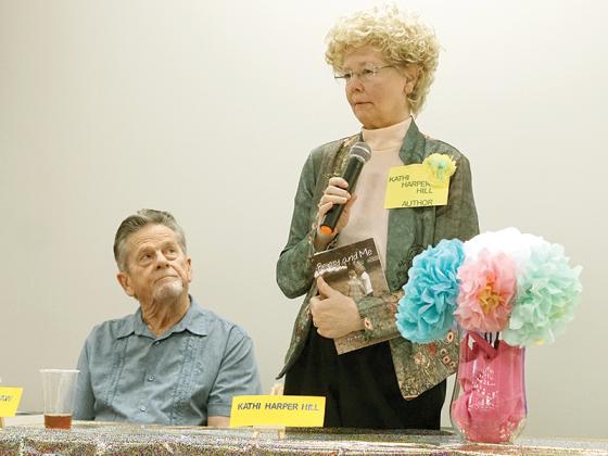 Friends of the Gilmer County Library hosted an author’s forum and market April 24, where they invited seven local writers to speak about their work. Southern humorist Kathi Harper Hill chose to read an excerpt from one of her novels titled “Bensy and Me.”