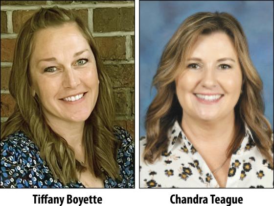 Chandra Teague named Mountain View Elementary’s principal. Tiffany Boyette named Gilmer High School’s principal. (Courtesy of Gilmer County Schools)
