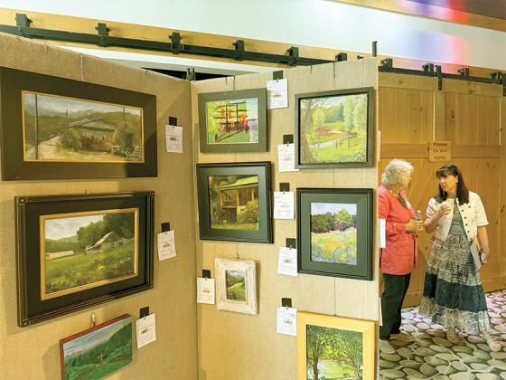 Any paintings by Plein Air artists that were not sold at auction can still be purchased to support Gilmer Arts. They will be displayed over the next month at the current gallery, located at 207 Dalton St. in Ellijay. Community members and visitors can check those out Tuesday through Saturday, from 11 a.m. to 5 p.m. (Lauren Sabia/Reporter)