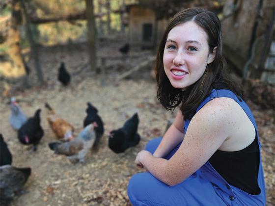 Clare Moore discovered her passion for rearing livestock during middle school. Her goal is to raise her animals as naturally as possible and to farm with regenerative techniques.
