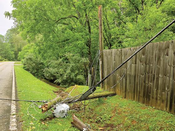 Heavy winds and rain caused power outages in northwest Gilmer County Saturday, June 7. (Contributed photos)