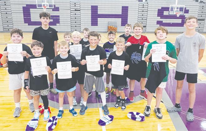 Gilmer High School split its boys youth basketball campers by age, and all groups worked on the fundamentals of the game such as shooting, passing, dribbling and defense.