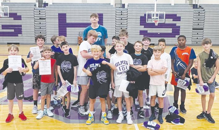 Gilmer High School split its boys youth basketball campers by age, and all groups worked on the fundamentals of the game such as shooting, passing, dribbling and defense.