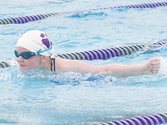 Gilmer Swim team member Calissa Shoilekov. Gilmer hosts the Mountain Championships next Friday.